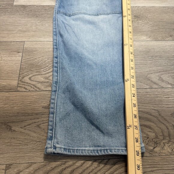 Hollister Jeans Curvy Ultra High Rise Dad Patchwork Light Wash Sz 5 Baggie Denim - Picture 9 of 16